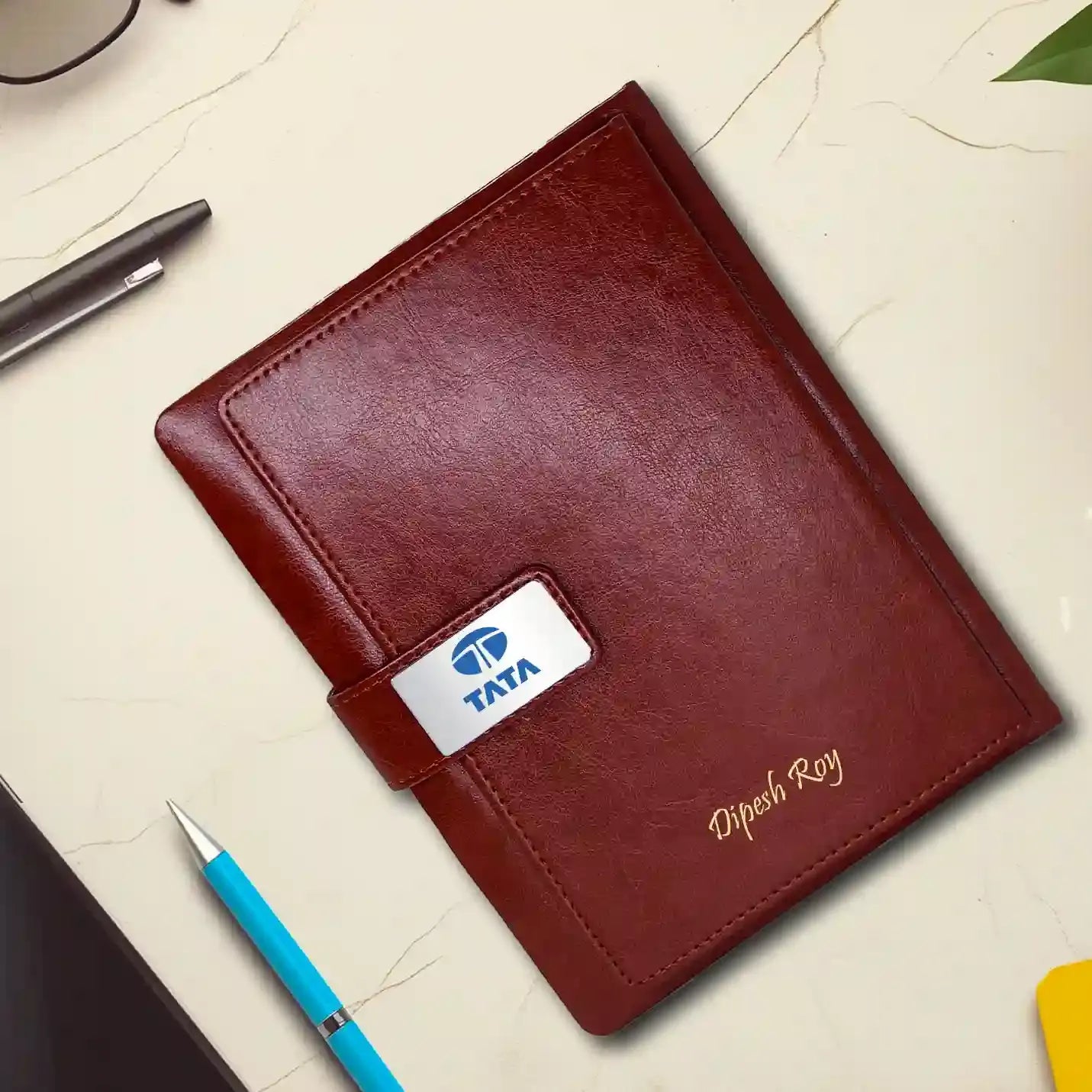 Mars Brown Organizer Diary with Flap Img 1